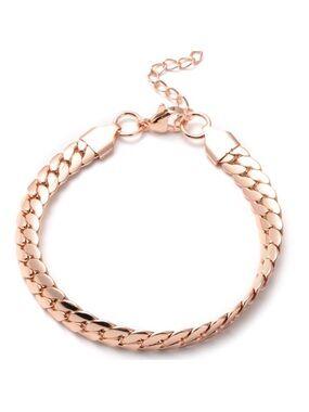 ION Plated Rose Gold over Stainless Steel Bracelet
